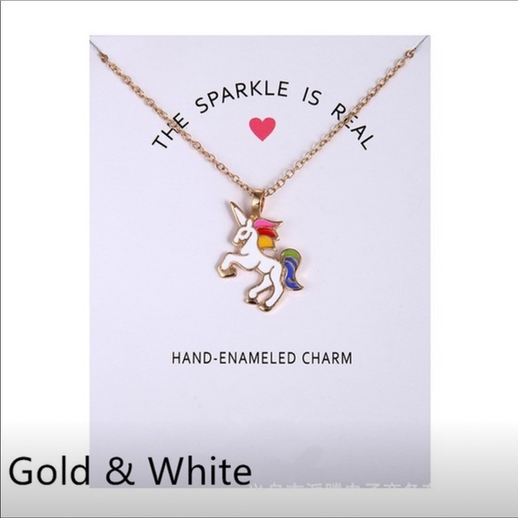 🦄Necklace 2/$15🦄Silver, Gold & Enameled Charm🦄 - Picture 3 of 4